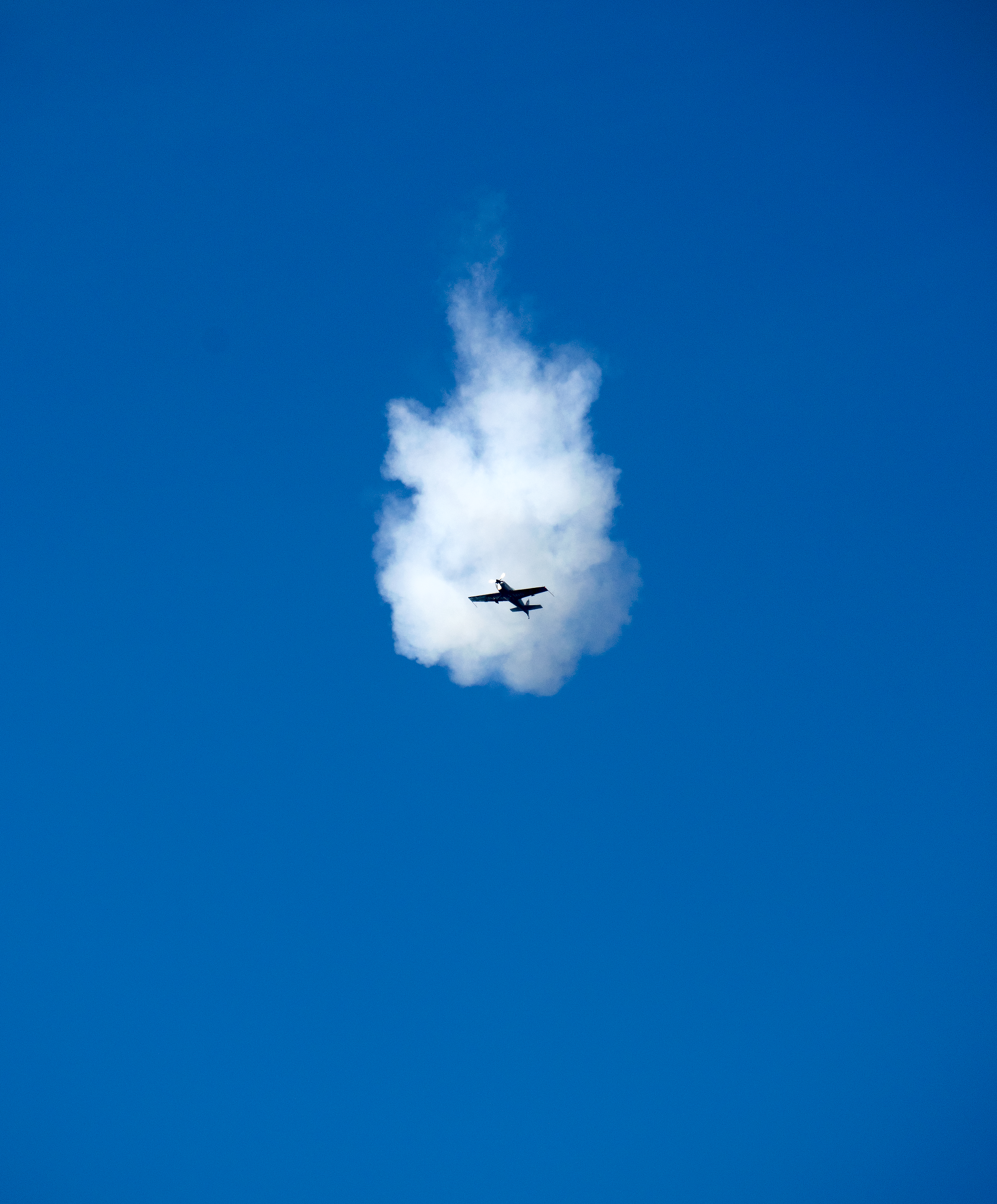 Plane through a cloud